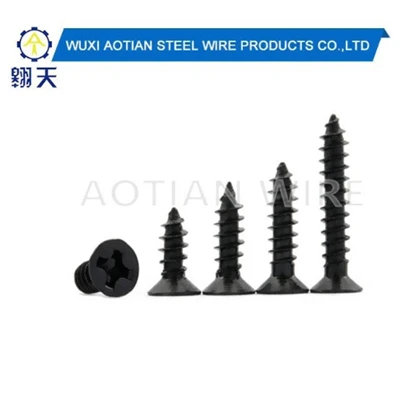 Vít tự khai thác bằng thép carbon màu đen.