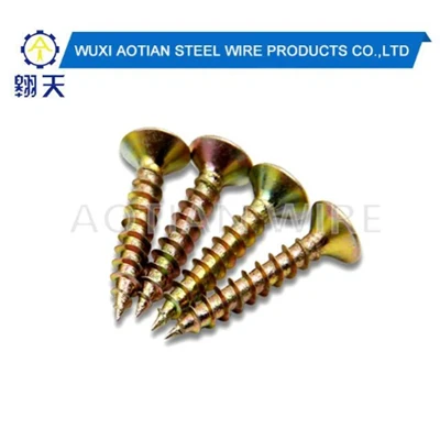 Vít gỗ mạ kẽm màu vàng.